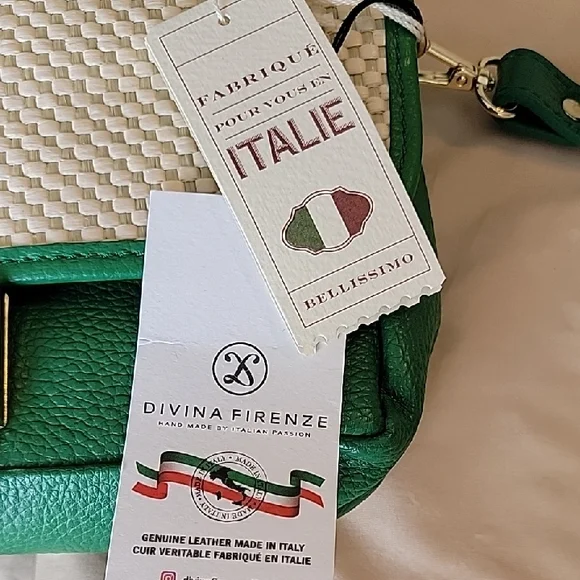 Green and Cream Women's Bag - Picture 2 of 6